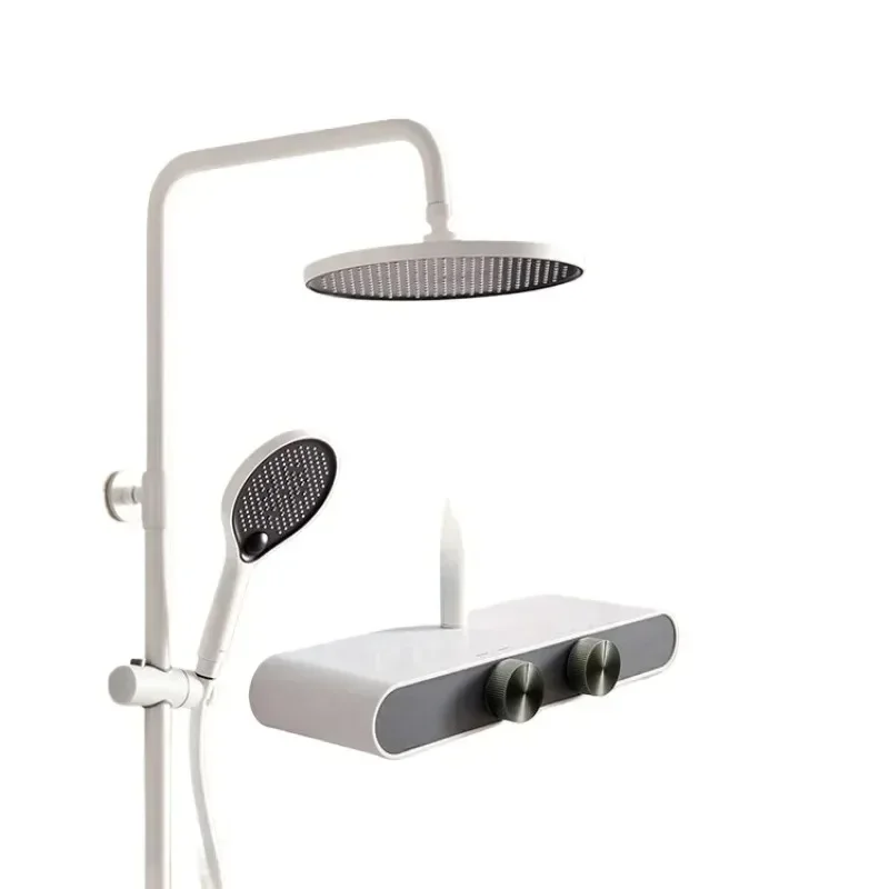 Ванная комната Белый термостатический душ Бытовой душевой набор Черный серебристый унитаз Комбинация ванны и дождя для ванной комнаты
Ванная комната Белый термостатический душ Бытовой душевой набор Черный серебристый унитаз Комбинация ванны и дождя для ванной комнаты