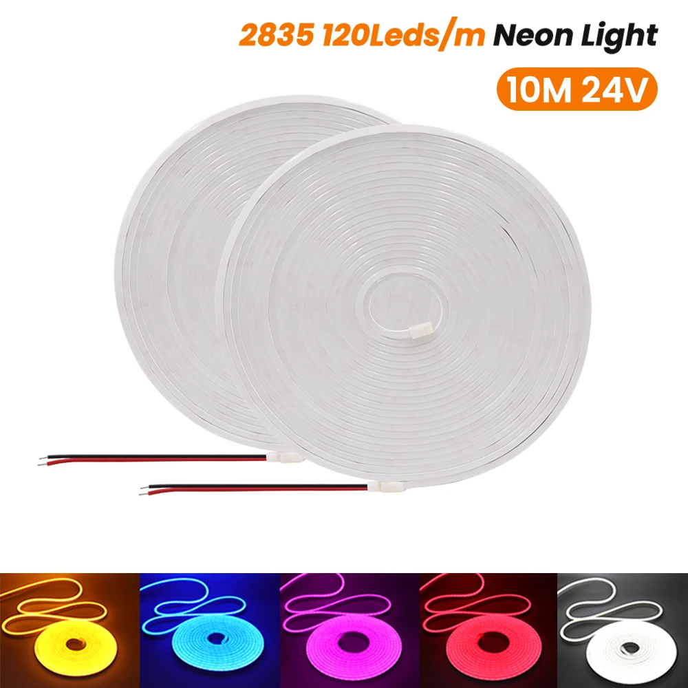 DC24V LED Neon Strip Light IP67 Waterproof SMD2835 120LEDs/m Flexible Lamp with Warm White Home Room Staircase Decor 0.5M 5M 20M
DC24V LED Neon Strip Light IP67 Waterproof SMD2835 120LEDs/m Flexible Lamp with Warm White Home Room Staircase Decor 0.5M 5M 20M
