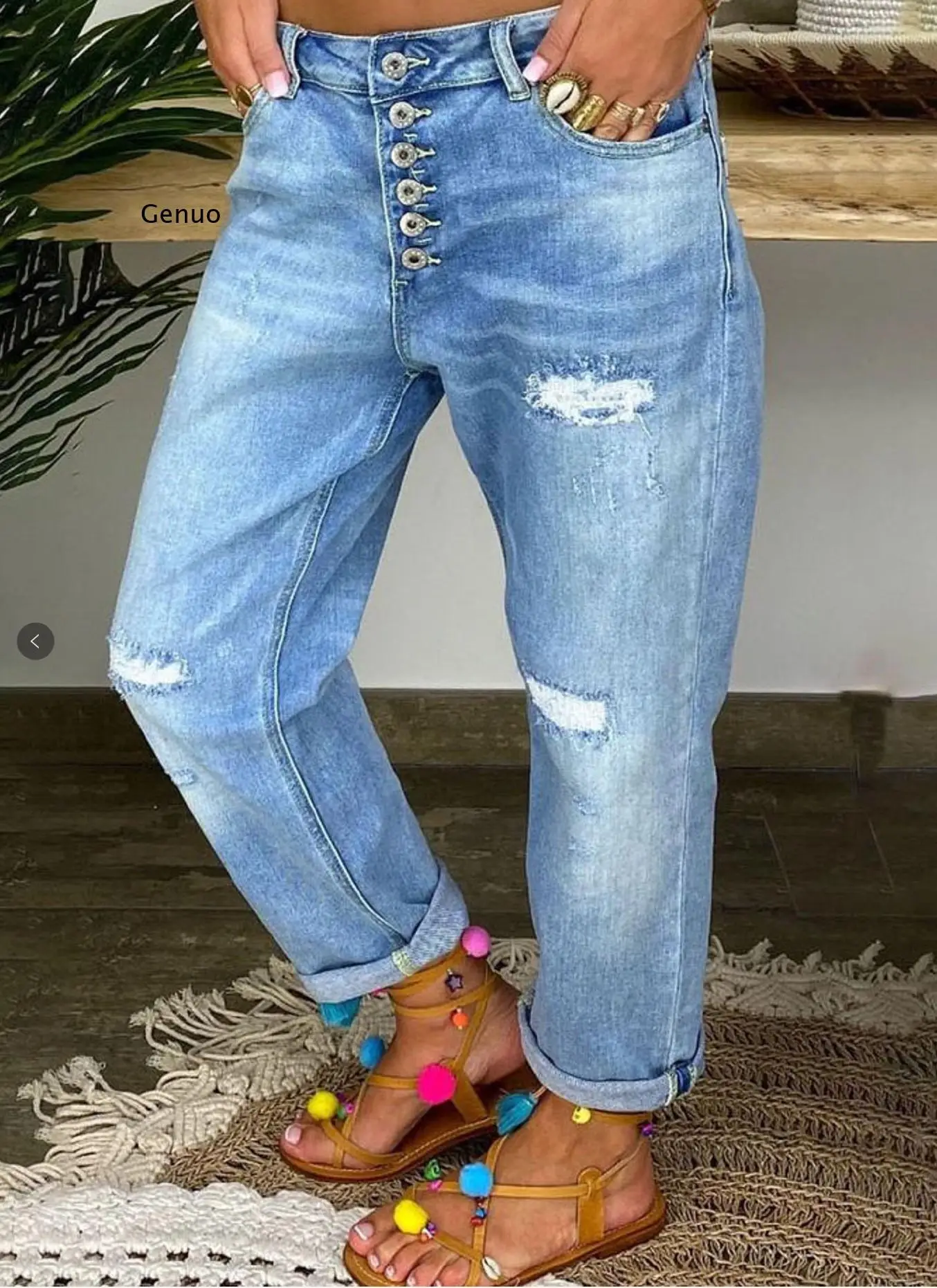 High Waist Jeans Woman Full Length Casual Jeans Ripped Distressed Jeans Streetwear Fashion Straight Denim Trousers
High Waist Jeans Woman Full Length Casual Jeans Ripped Distressed Jeans Streetwear Fashion Straight Denim Trousers
