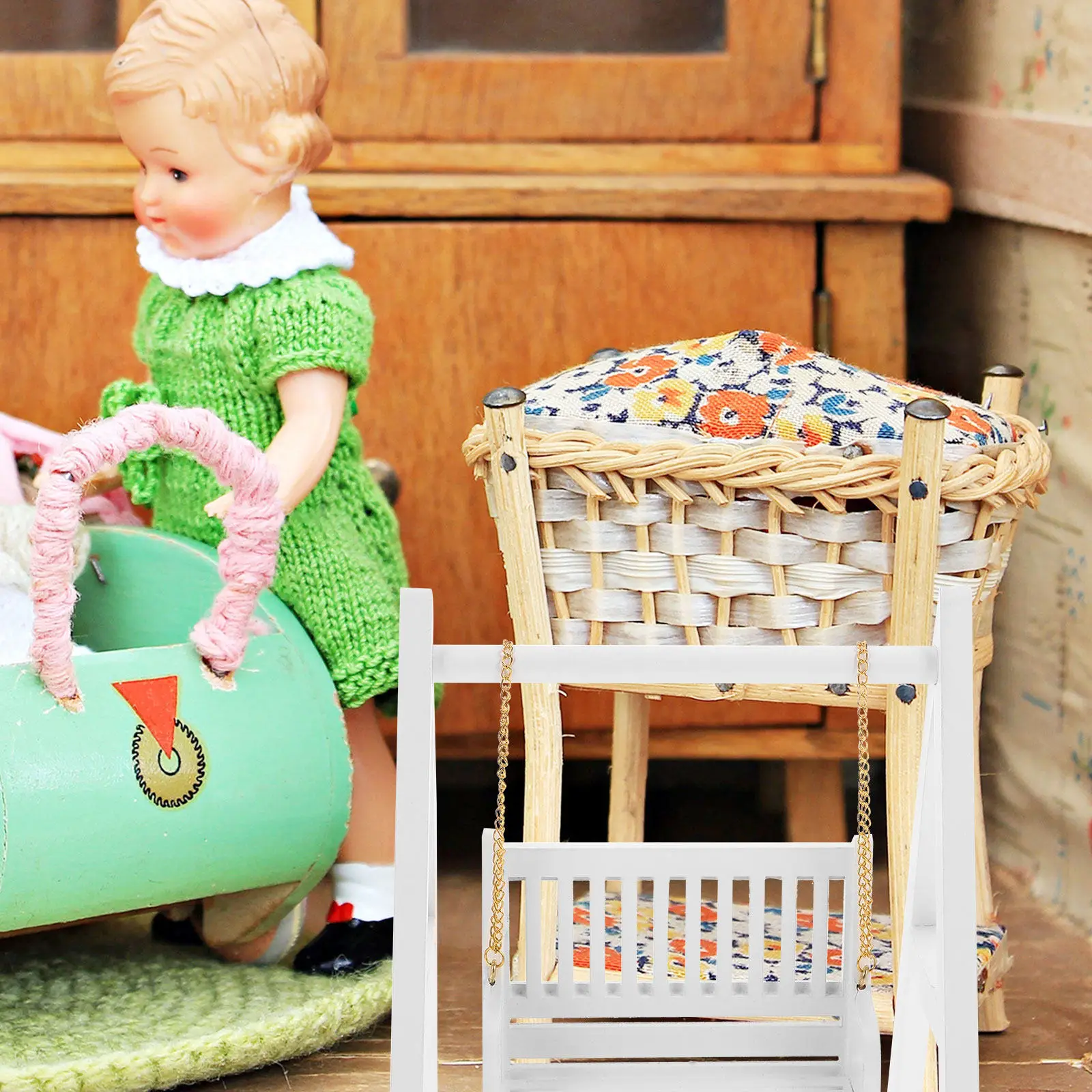 Mini House Swing Chair Miniature Classical Swing for Dollhouse Desktop Decoration Home Ornament Swings Mini Swings Decor
Mini House Swing Chair Miniature Classical Swing for Dollhouse Desktop Decoration Home Ornament Swings Mini Swings Decor