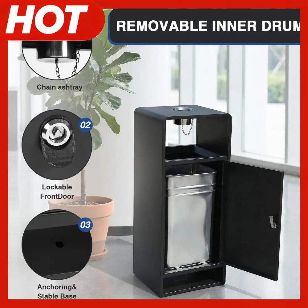 40L/10 Gallon Stainless Steel Extra Large Metal Garbage Bin Lockable Commercial Metal Waste Bin for Hotel Entrances Parks Malls
40L/10 Gallon Stainless Steel Extra Large Metal Garbage Bin Lockable Commercial Metal Waste Bin for Hotel Entrances Parks Malls