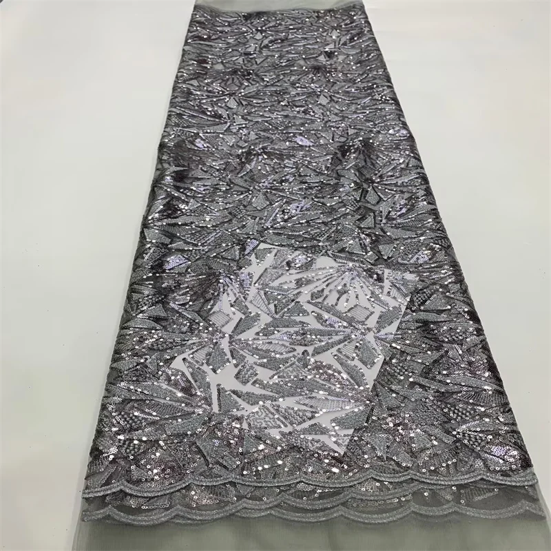 Nigerian Tulle Mesh Lace Fabric 5Yards 2025 Red High Quality French African Sequins Net Lace for Women Wedding Dresses Gray
Nigerian Tulle Mesh Lace Fabric 5Yards 2025 Red High Quality French African Sequins Net Lace for Women Wedding Dresses Gray