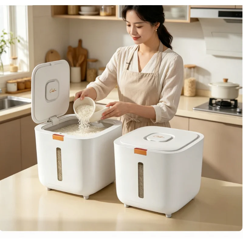 10KG Sealed Rice Storage Box Insect Moisture Proof Grain Container Kitchen Airtight Storage Jar with Lid for Home
10KG Sealed Rice Storage Box Insect Moisture Proof Grain Container Kitchen Airtight Storage Jar with Lid for Home