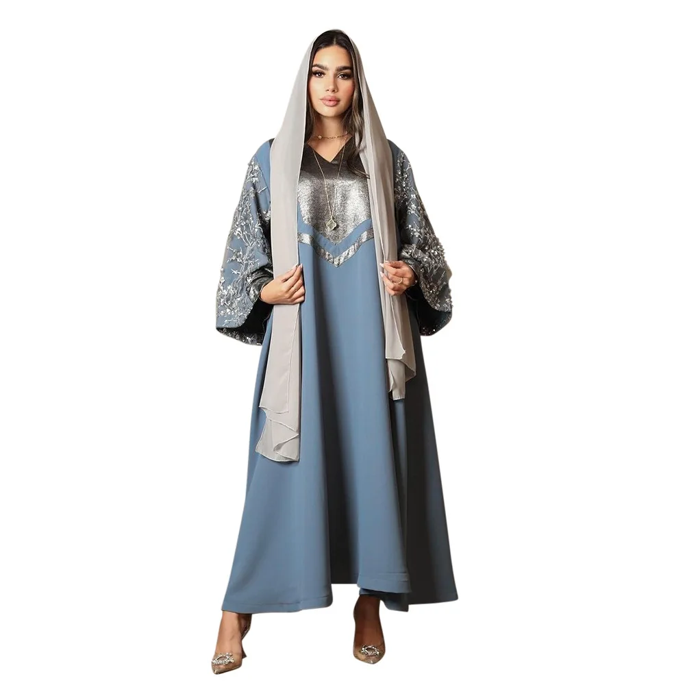 Fashion Muslim Shiny Sequin Abayas for Women Satin Party Dress Dubai Abaya Turkey Kaftan Eid Jalabiya Caftan Marocain Femme Robe
Fashion Muslim Shiny Sequin Abayas for Women Satin Party Dress Dubai Abaya Turkey Kaftan Eid Jalabiya Caftan Marocain Femme Robe