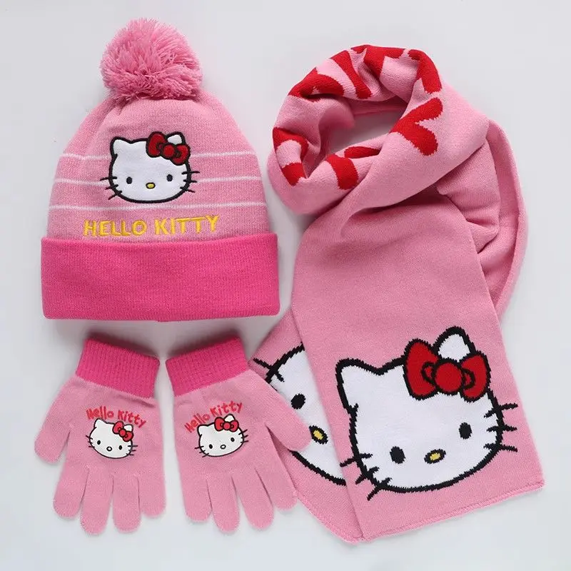 Winter Kawaii Hello Kitty Sanrio Students Cute Cartoon Outdoor Warm Hat Children Comfortable Warm Scarf Gloves Gift for Kids
Winter Kawaii Hello Kitty Sanrio Students Cute Cartoon Outdoor Warm Hat Children Comfortable Warm Scarf Gloves Gift for Kids
