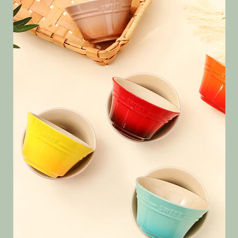 300ML Rainbow Ceramic Rice Bowl 4.5 Inches Gradient Color Egg and Noodle Bowl for Food Kitchen Salad Cute Dining Bar Home Garden
300ML Rainbow Ceramic Rice Bowl 4.5 Inches Gradient Color Egg and Noodle Bowl for Food Kitchen Salad Cute Dining Bar Home Garden