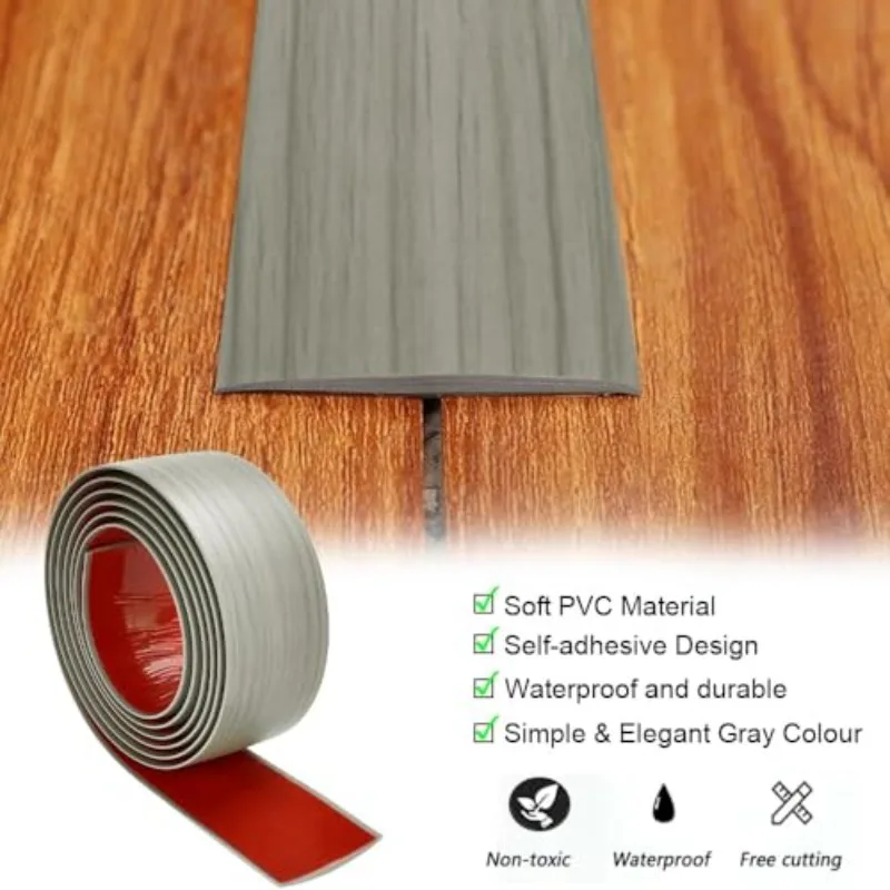 1 roll of PVC floor transition strip - self-adhesive, easy to cut edge sealing tape, suitable for home decoration projects
1 roll of PVC floor transition strip - self-adhesive, easy to cut edge sealing tape, suitable for home decoration projects