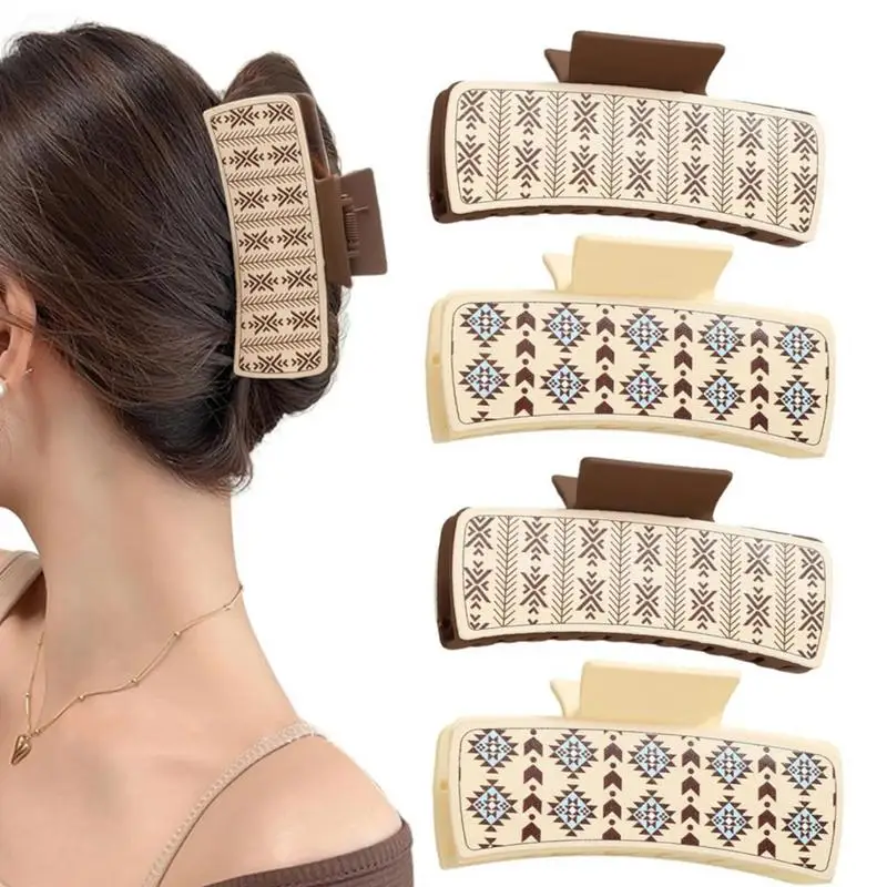 Western Hair Clips 4X Non-Slip PU Leather Jaw Clips Big Clips for Women Strong Grip Hair Catch Hair Accessories for Long Hair
Western Hair Clips 4X Non-Slip PU Leather Jaw Clips Big Clips for Women Strong Grip Hair Catch Hair Accessories for Long Hair