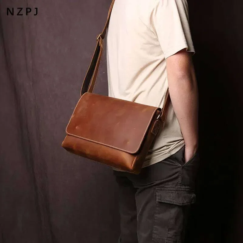 Designer Luxury NZPJ Men S Retro Shoulder Crazy Horse Horizontal Crossbody Bag Top Layer Leather Casual Ipad Bad
Designer Luxury NZPJ Men S Retro Shoulder Crazy Horse Horizontal Crossbody Bag Top Layer Leather Casual Ipad Bad
