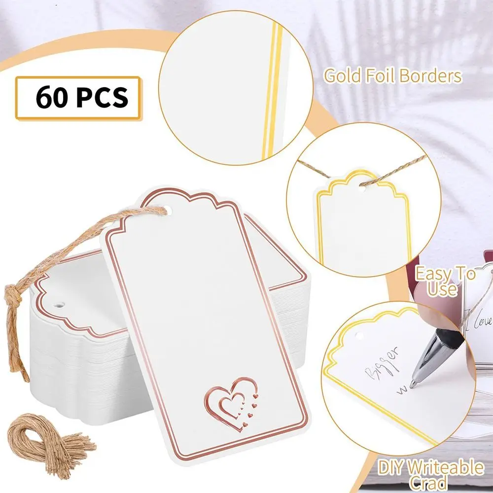 60Pcs Creative DIY Handwriting Blank Tag Rectangular Hanging Decoration Packaging Label Gift Lable Packaging Decoration
60Pcs Creative DIY Handwriting Blank Tag Rectangular Hanging Decoration Packaging Label Gift Lable Packaging Decoration