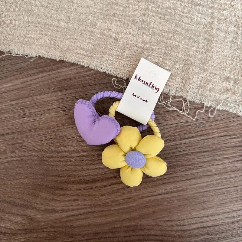 Fabric Flower Heart Scrunchie for Kids Cute Contrast Color Stuffed Elastic Pony Tail Holder Soft Non Slip Daily
Fabric Flower Heart Scrunchie for Kids Cute Contrast Color Stuffed Elastic Pony Tail Holder Soft Non Slip Daily
