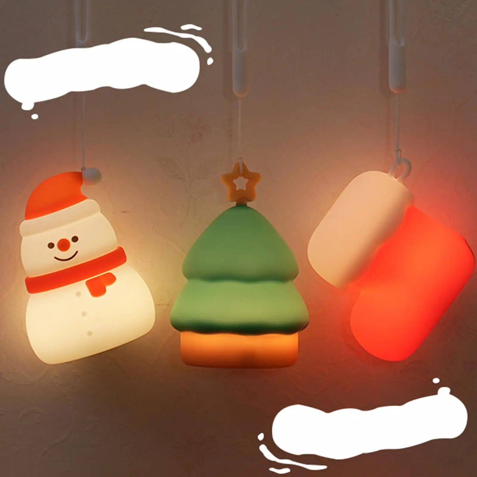 Рождественский силиконовый светильник, милый рождественский сенсорный светильник, перезаряжаемый кран, окружающая лампа, украшение для стола, стола, спальни
Рождественский силиконовый светильник, милый рождественский сенсорный светильник, перезаряжаемый кран, окружающая лампа, украшение для стола, стола, спальни