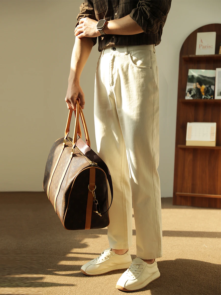 Повседневные брюки из чистого хлопка в американском стиле ретро, мужские высококачественные длинные брюки Busin Faion, прямые брюки с защитой от складок, весна-осень
Повседневные брюки из чистого хлопка в американском стиле ретро, мужские высококачественные длинные брюки Busin Faion, прямые брюки с защитой от складок, весна-осень