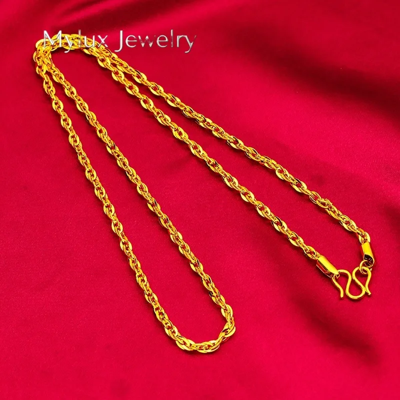 Mylux Jewelry Luxurious 9999 24K genuine gold women's flat chain gold necklace, simple and elegant, exclusive gold jewelry neckl
Mylux Jewelry Luxurious 9999 24K genuine gold women's flat chain gold necklace, simple and elegant, exclusive gold jewelry neckl