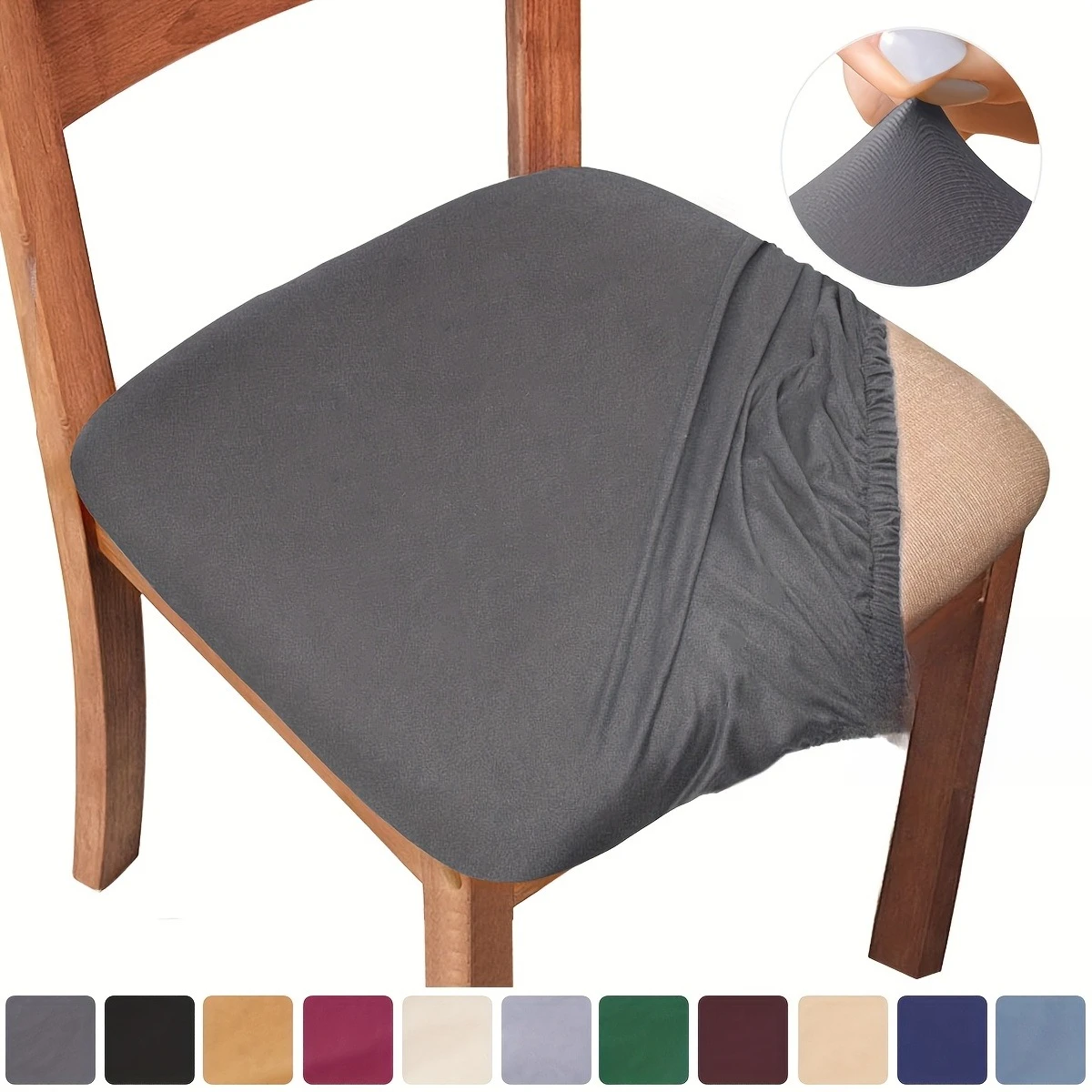 1Pc Premium Milk Silk Dining Chair Seat Cover made of elastic stretch soft fabric, reusable and machine washable slipcover protects chair surface from stains and scratches, exquisite home decor fit for kitchen, banquet and various party occasions.
1Pc Premium Milk Silk Dining Chair Seat Cover made of elastic stretch soft fabric, reusable and machine washable slipcover protects chair surface from stains and scratches, exquisite home decor fit for kitchen, banquet and various party occasions.