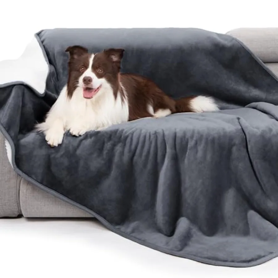 Waterproof Bed Blanket Reversible Sherpa Fleece Throw Blanket for Dog Puppy Cat Furniture Cover Protects Bed Couch Sofa from Li
Waterproof Bed Blanket Reversible Sherpa Fleece Throw Blanket for Dog Puppy Cat Furniture Cover Protects Bed Couch Sofa from Li