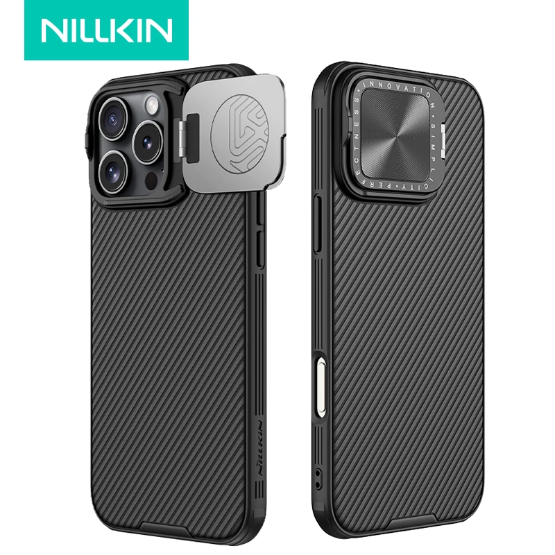 Nillkin Case For iPhone 16 Pro Max CamShield Prop Anti-Fingerprint Cover With Phone Holder Hinged Camera Protective Cover
Nillkin Case For iPhone 16 Pro Max CamShield Prop Anti-Fingerprint Cover With Phone Holder Hinged Camera Protective Cover