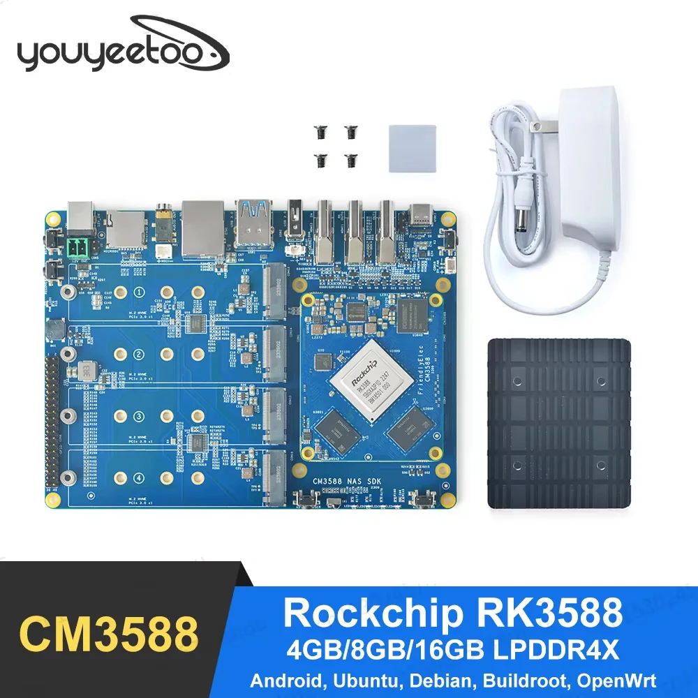 Плата разработки CM3588 Встроенный контроллер PCIe 2,5G Ethernet Rockchip RK3588 Комплект NAS Поддержка OpenWrt, Android, Ubuntu, Debian
Плата разработки CM3588 Встроенный контроллер PCIe 2,5G Ethernet Rockchip RK3588 Комплект NAS Поддержка OpenWrt, Android, Ubuntu, Debian
