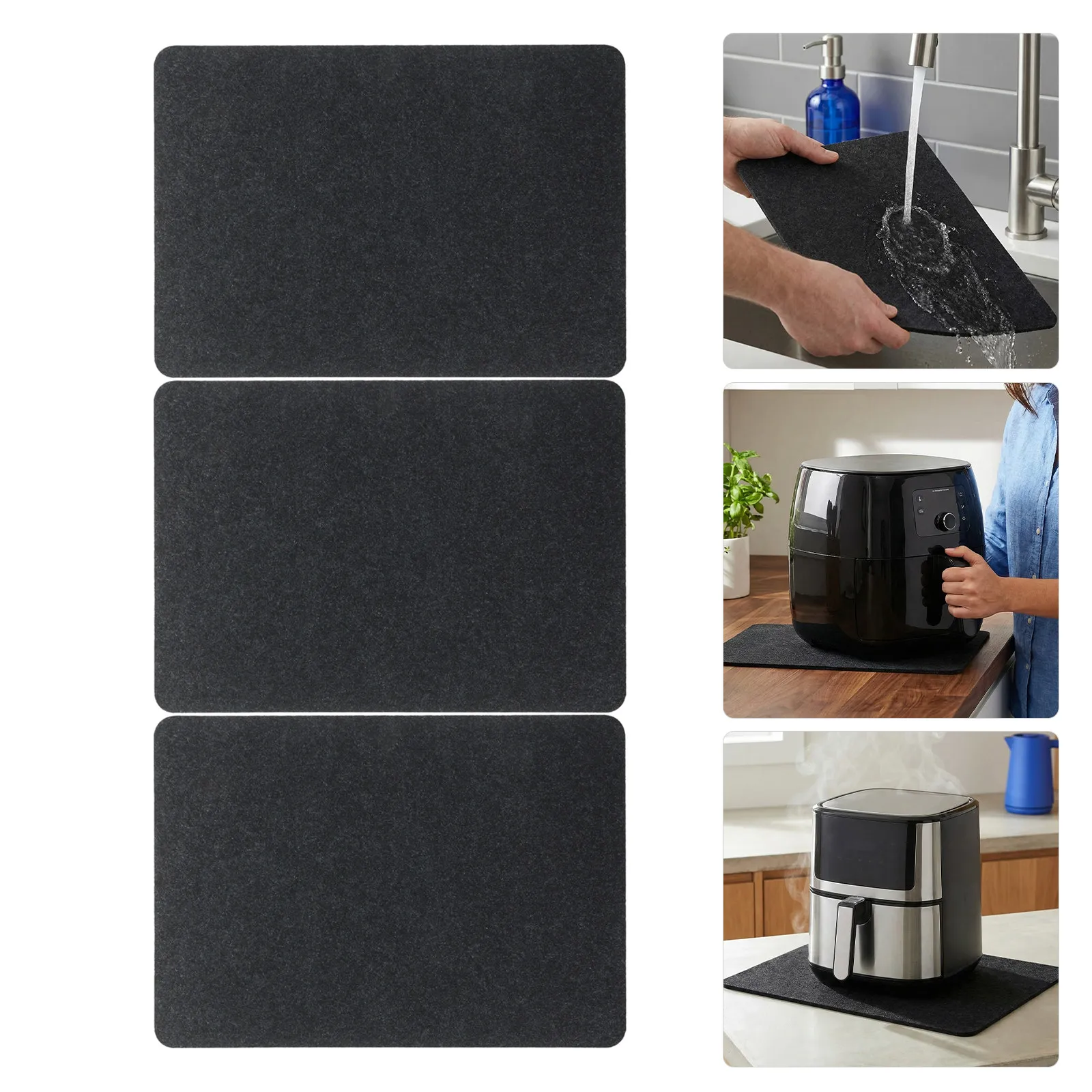 3Pcs Air Fryer Heat Resistant Mat Countertop Protector for Mixer Coffee Maker Toaster 17.7x11.8 Inch Silicone Felt Nonskid Noise
3Pcs Air Fryer Heat Resistant Mat Countertop Protector for Mixer Coffee Maker Toaster 17.7x11.8 Inch Silicone Felt Nonskid Noise