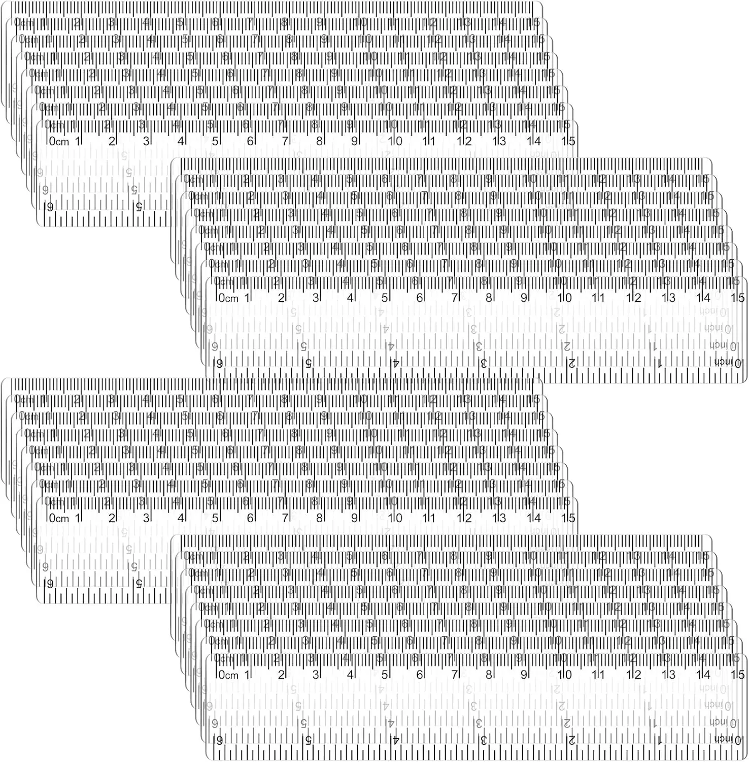 32 Pack 6 Inch Mini Rulers Bulk Plastic Small Rulers with Inches and Centimeters for Classroom Kids School Office Supplies
32 Pack 6 Inch Mini Rulers Bulk Plastic Small Rulers with Inches and Centimeters for Classroom Kids School Office Supplies