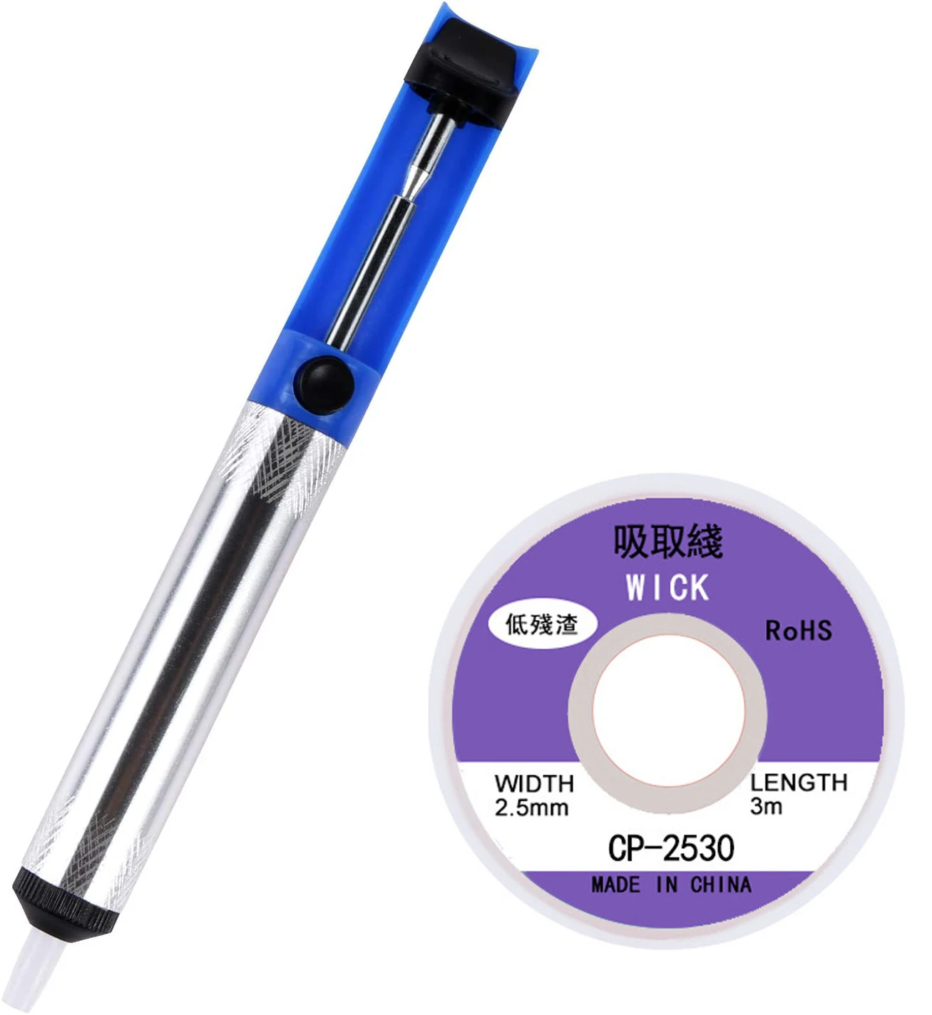 Aluminum Desoldering Pump Vacuum Tin Removal Pen Desoldering Mesh Braid Tape Copper Welding Solder Remover Flux BGA Repair Tool
Aluminum Desoldering Pump Vacuum Tin Removal Pen Desoldering Mesh Braid Tape Copper Welding Solder Remover Flux BGA Repair Tool