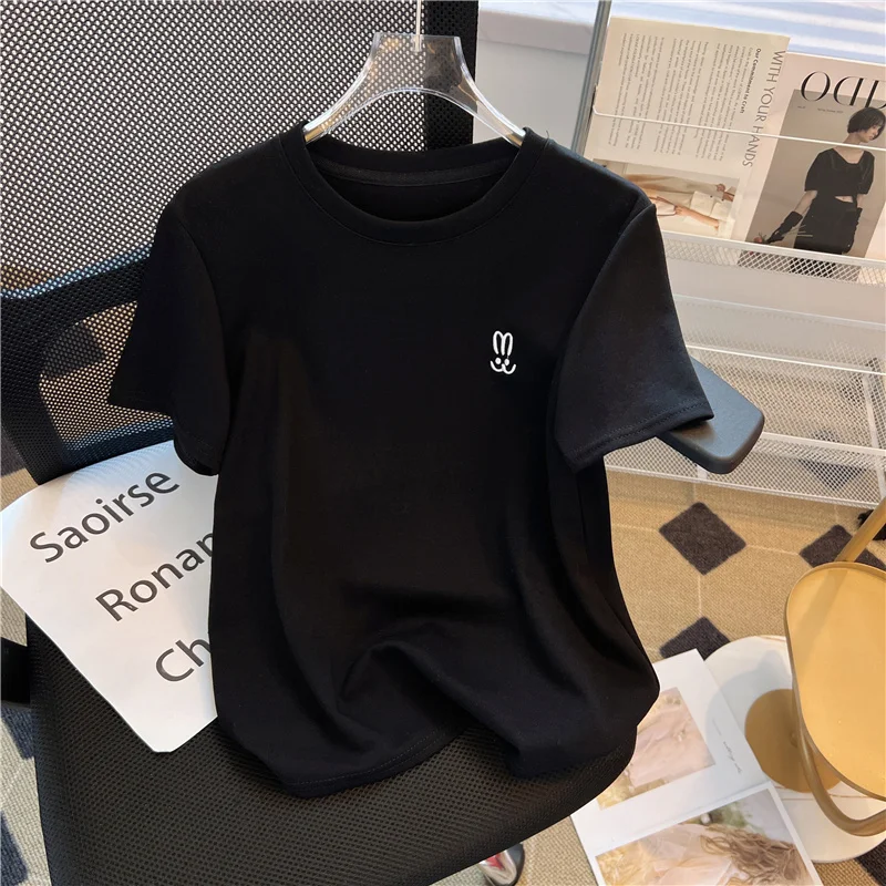 Slim Fit Embroidered Short Sleeve T-Shirt Women's Loose Style Summer New Fashion Base Layer Top Korean Version round Neck
Slim Fit Embroidered Short Sleeve T-Shirt Women's Loose Style Summer New Fashion Base Layer Top Korean Version round Neck
