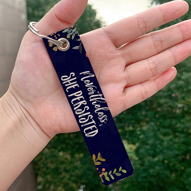 Nevertheless She Persisted Leather Keychain Strap Keyrings Hanging Holder Bag Car Wallet Trinket Keychain Hanging Decoration
Nevertheless She Persisted Leather Keychain Strap Keyrings Hanging Holder Bag Car Wallet Trinket Keychain Hanging Decoration