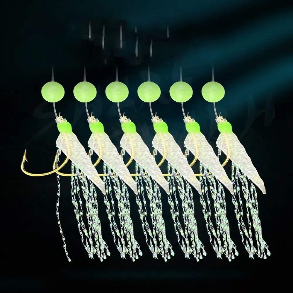 Cod Luminous Mackerel Feathers Fishing Hook Fishing Sabiki Rigs Treble Fishing Lures Freshwater Fishing Rigs Sea Fishing Tackle
Cod Luminous Mackerel Feathers Fishing Hook Fishing Sabiki Rigs Treble Fishing Lures Freshwater Fishing Rigs Sea Fishing Tackle