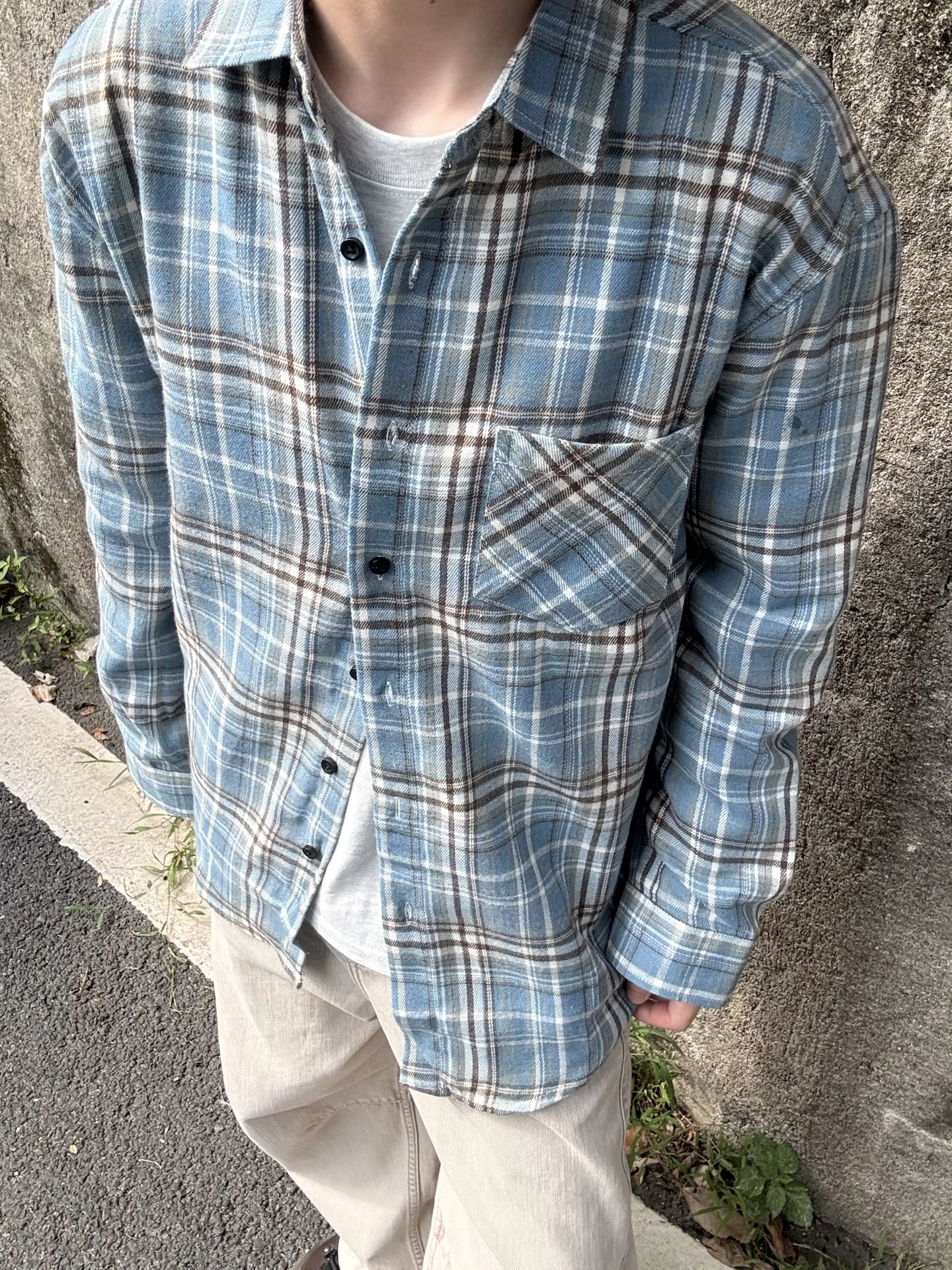 Blue Plaid Long Sve irt Men's Lazy Sle Sun Protection Outerwear Cleanfit Autumn Collection Casual Wear Daily Use
Blue Plaid Long Sve irt Men's Lazy Sle Sun Protection Outerwear Cleanfit Autumn Collection Casual Wear Daily Use