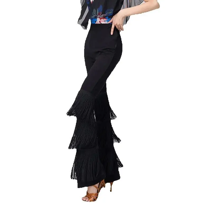 Adult Women Latin Dance Fringed Trousers Ladies Modern Ballroom Dancing Long Pants Dancewear Performance Costumes dance wear
Adult Women Latin Dance Fringed Trousers Ladies Modern Ballroom Dancing Long Pants Dancewear Performance Costumes dance wear