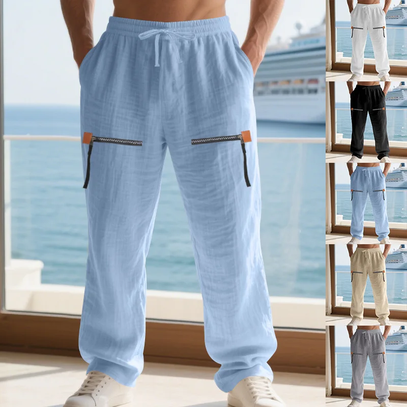 2025 American Linen Autumn Men's Casual Pants Loose Trend Zipper Wide Leg Pants
2025 American Linen Autumn Men's Casual Pants Loose Trend Zipper Wide Leg Pants