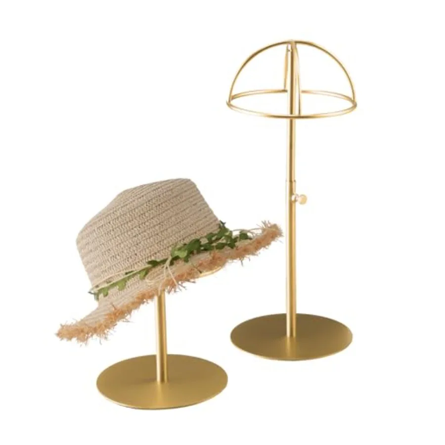 Hat Display Stand 2PCS Stainless Steel Brushed Nickel Titanium Hat Stand Metal Golden Adjustable Height Cap Rack Showcase Finge
Hat Display Stand 2PCS Stainless Steel Brushed Nickel Titanium Hat Stand Metal Golden Adjustable Height Cap Rack Showcase Finge