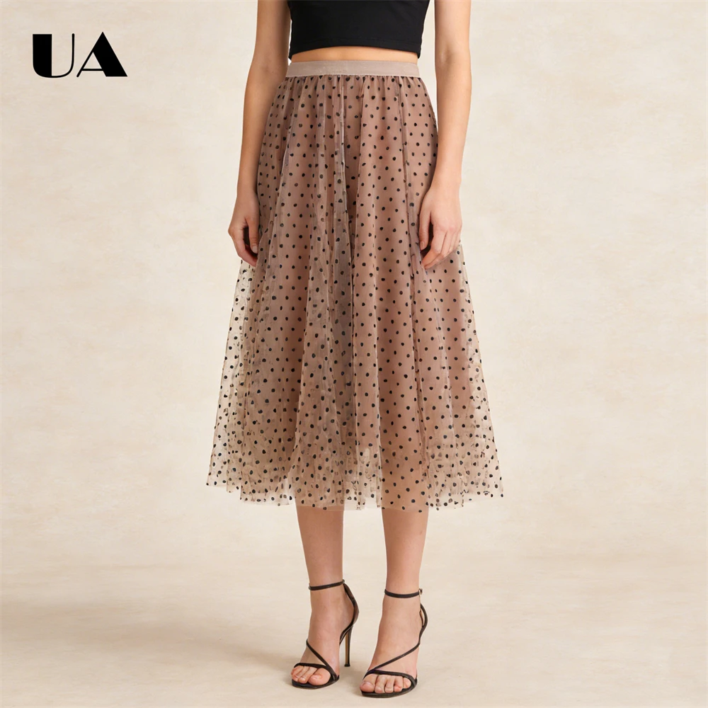 ULBYANRY Dotka Pot Mesh Skirt for Women, Free Size Elastic Waist 85cm Length Spring & Autumn Skirts
ULBYANRY Dotka Pot Mesh Skirt for Women, Free Size Elastic Waist 85cm Length Spring & Autumn Skirts