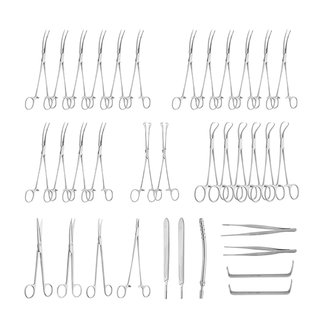 Class I Non-active 35pcs General Basics Surgrery Medical Surgical Instruments Set
Class I Non-active 35pcs General Basics Surgrery Medical Surgical Instruments Set