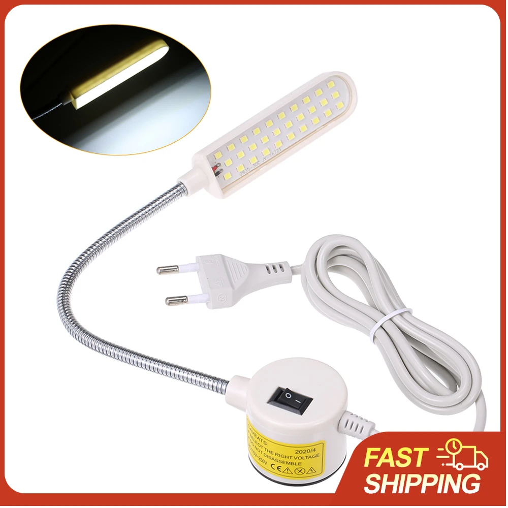 Sewing Machine Light AC110-250V 6W 30LEDs Lamp Fixed Base Flexible Bendable Tube Goose Neck Design for Housework Duties Chores
Sewing Machine Light AC110-250V 6W 30LEDs Lamp Fixed Base Flexible Bendable Tube Goose Neck Design for Housework Duties Chores