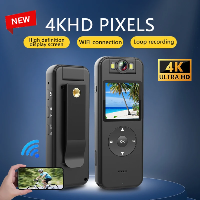CS09 Ultra HD 4K WIFI Hotspot Mini Camera Portable Digital Video Recorder Body Cam Night Vision DVR Miniature Camcorder
CS09 Ultra HD 4K WIFI Hotspot Mini Camera Portable Digital Video Recorder Body Cam Night Vision DVR Miniature Camcorder