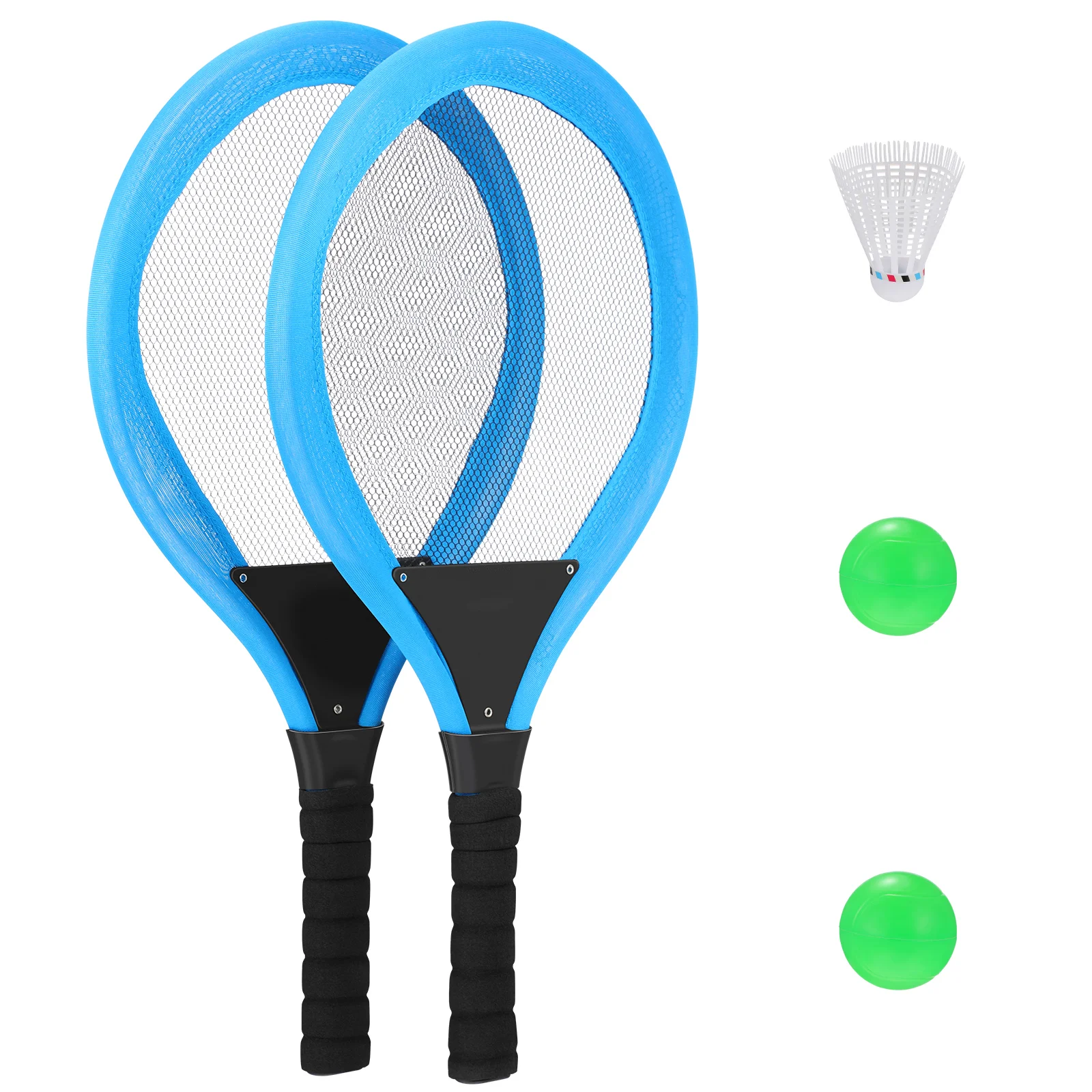 TOYMYTOY 1 Set Tennis Badminton Balls Rackets Kit Elastic Mesh Racquets Set for Outdoor Sports Children
TOYMYTOY 1 Set Tennis Badminton Balls Rackets Kit Elastic Mesh Racquets Set for Outdoor Sports Children