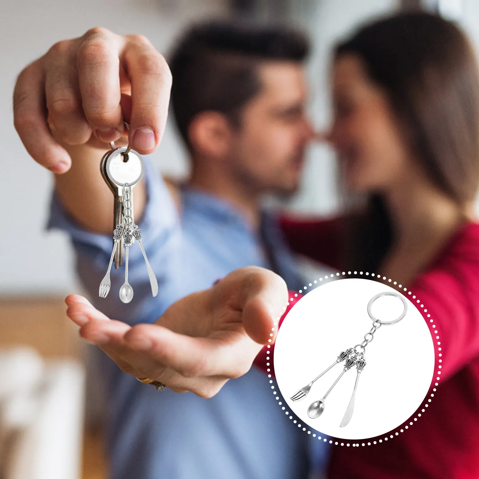 Fork Spoon Keychain Alloy Bag Pendant Handbag Backpack Charm Creative Dinnerware Style Key Ring for Women Men Halloween Party
Fork Spoon Keychain Alloy Bag Pendant Handbag Backpack Charm Creative Dinnerware Style Key Ring for Women Men Halloween Party