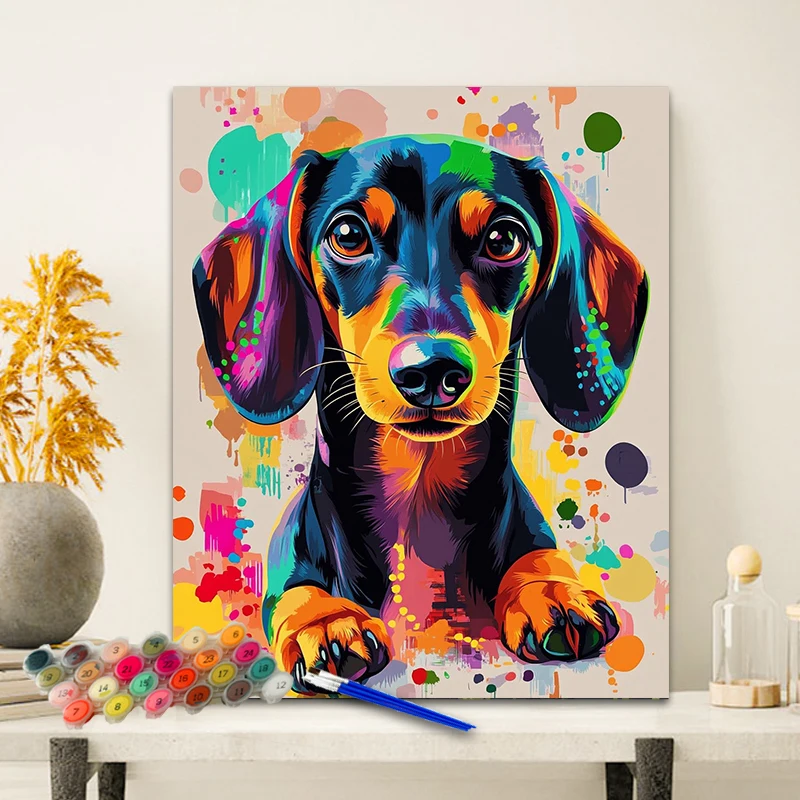 Painting By Numbers Colorful Dachshund Anniversary Gift on Digital Painting Canvas Acrylic Paint Image Digital Coloring
Painting By Numbers Colorful Dachshund Anniversary Gift on Digital Painting Canvas Acrylic Paint Image Digital Coloring