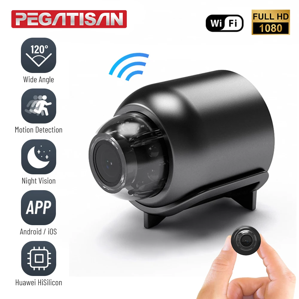 HD1080P Compact Wireless WIFI Camera NEW X5 Mini Camera with Cyclic Recording Function Suitable for Outdoor Camping at Home
HD1080P Compact Wireless WIFI Camera NEW X5 Mini Camera with Cyclic Recording Function Suitable for Outdoor Camping at Home