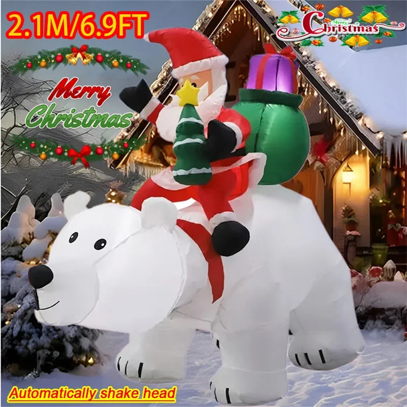 Christmas Decoration Inflatable Santa Ride Polar Bear Shake Head Xmas Model Luminous Christmas Atmosphere Decor Model
Christmas Decoration Inflatable Santa Ride Polar Bear Shake Head Xmas Model Luminous Christmas Atmosphere Decor Model