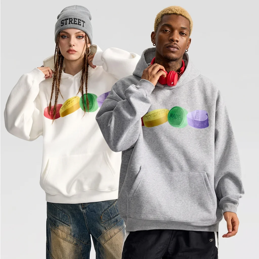 「TIRED」Pill American Style Hoodie Spring Autumn New Couple College Style Sweatshirt Trendy Overhead Shirt Breathable
「TIRED」Pill American Style Hoodie Spring Autumn New Couple College Style Sweatshirt Trendy Overhead Shirt Breathable