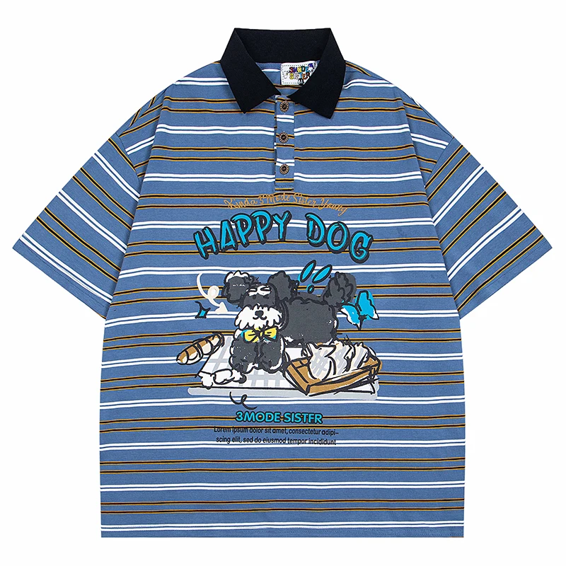 Summer Mens Oversized Polo Shirts Hip Hop Striped Cute Dog Graphic T-Shirts Harajuku Streetwear Casual Cotton Tops Tees Clothing
Summer Mens Oversized Polo Shirts Hip Hop Striped Cute Dog Graphic T-Shirts Harajuku Streetwear Casual Cotton Tops Tees Clothing