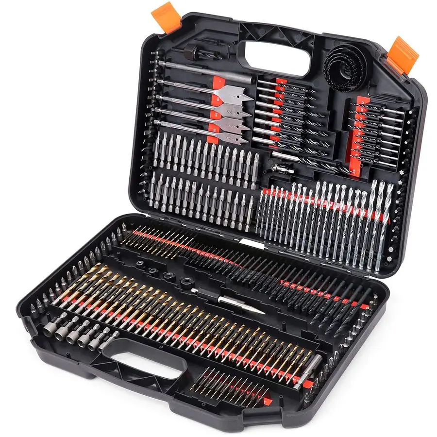 Drill Bit Set 246 PCS Comprehensive Premium Quality Drill Bits Kit for Wood Metal Cement Drilling amp Screw Driving, Full Combo
Drill Bit Set 246 PCS Comprehensive Premium Quality Drill Bits Kit for Wood Metal Cement Drilling amp Screw Driving, Full Combo
