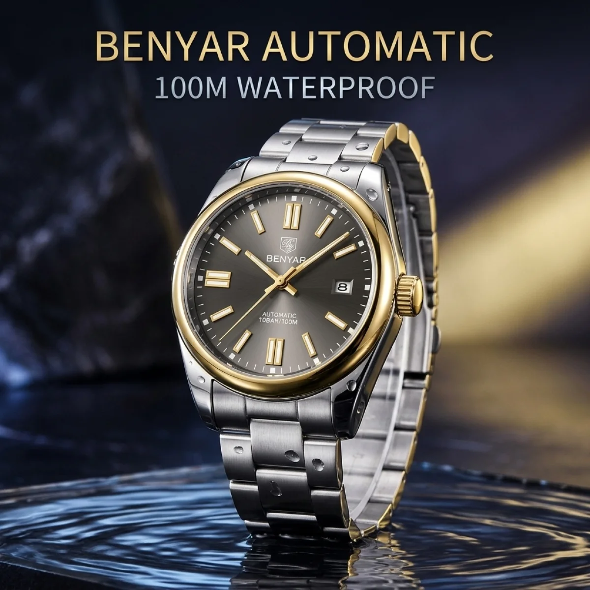New BENYAR V2 Luxury Men's Leisure Automatic Watch 10Bar Waterproof Stainless Steel Men's Sports Automatic Mechanical Watch
New BENYAR V2 Luxury Men's Leisure Automatic Watch 10Bar Waterproof Stainless Steel Men's Sports Automatic Mechanical Watch