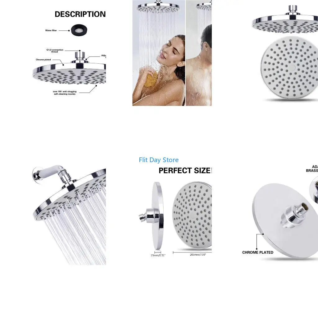 F92C Bathroom Ultra-Thin Round Shower for Head Pressurized Shower Replacement Easy to
F92C Bathroom Ultra-Thin Round Shower for Head Pressurized Shower Replacement Easy to