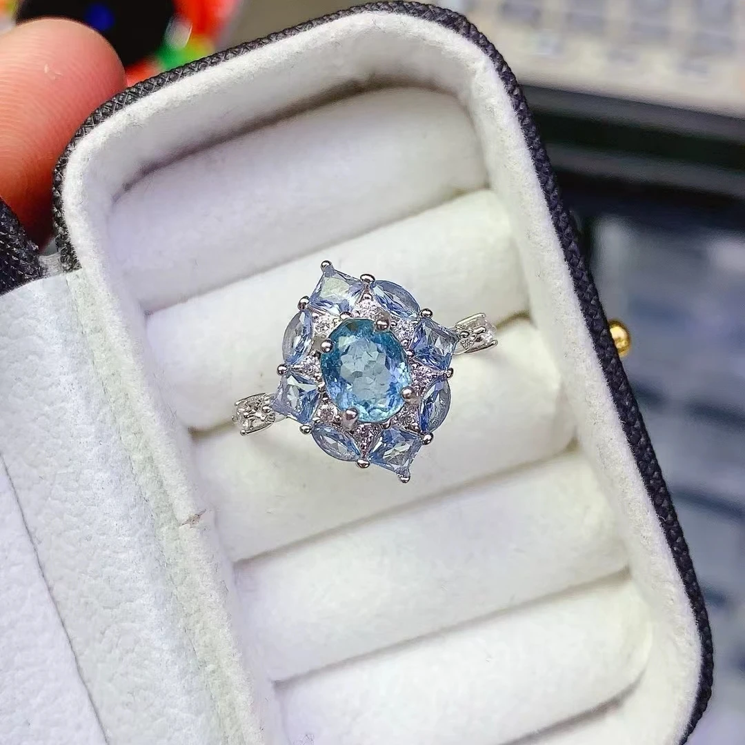 KJJEAXCMY Fine Jewelry Natural Light Blue Aquamarine Women's Ring S925 Silver Exquisite Inlaid High Clarity Gem Support Testing
KJJEAXCMY Fine Jewelry Natural Light Blue Aquamarine Women's Ring S925 Silver Exquisite Inlaid High Clarity Gem Support Testing