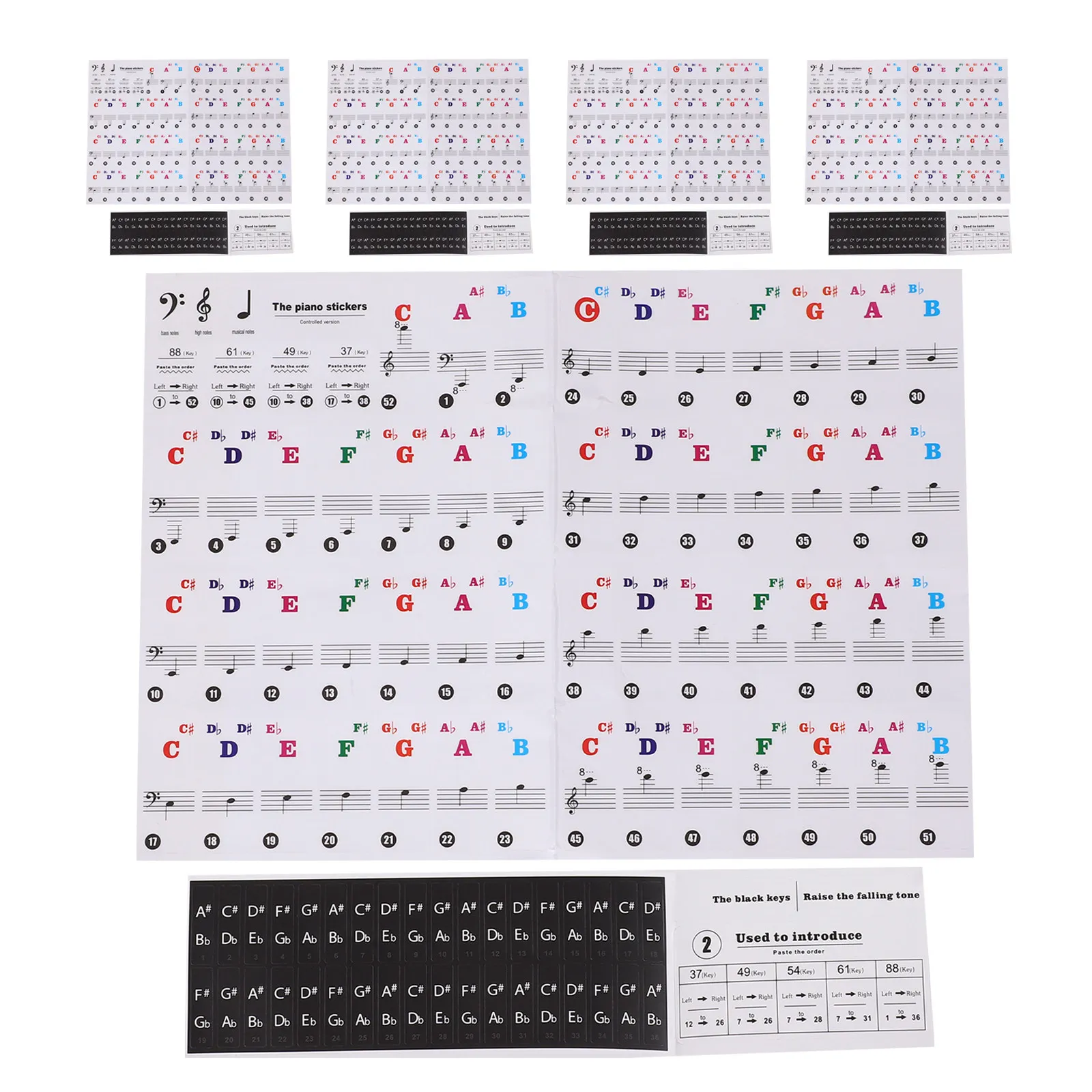 5Pcs Piano Keyboard Note Stickers Colorful Removable Labels for Beginners Music Learning Kids Adults Keyboard Stickers Letters
5Pcs Piano Keyboard Note Stickers Colorful Removable Labels for Beginners Music Learning Kids Adults Keyboard Stickers Letters