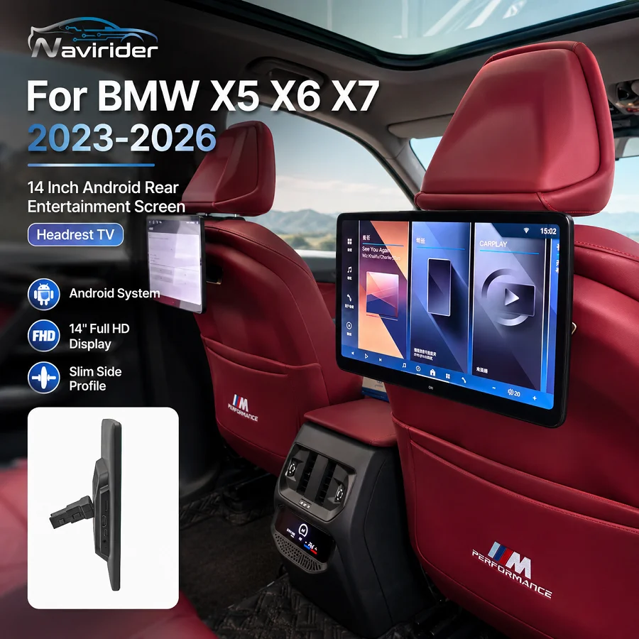 N 14 Inch 4K Android Headrest Car TV Rear Seat Entertainment Monitor Bluetooth Multimedia Player IPS For BMW X5 X6 X7 2023 2026
N 14 Inch 4K Android Headrest Car TV Rear Seat Entertainment Monitor Bluetooth Multimedia Player IPS For BMW X5 X6 X7 2023 2026