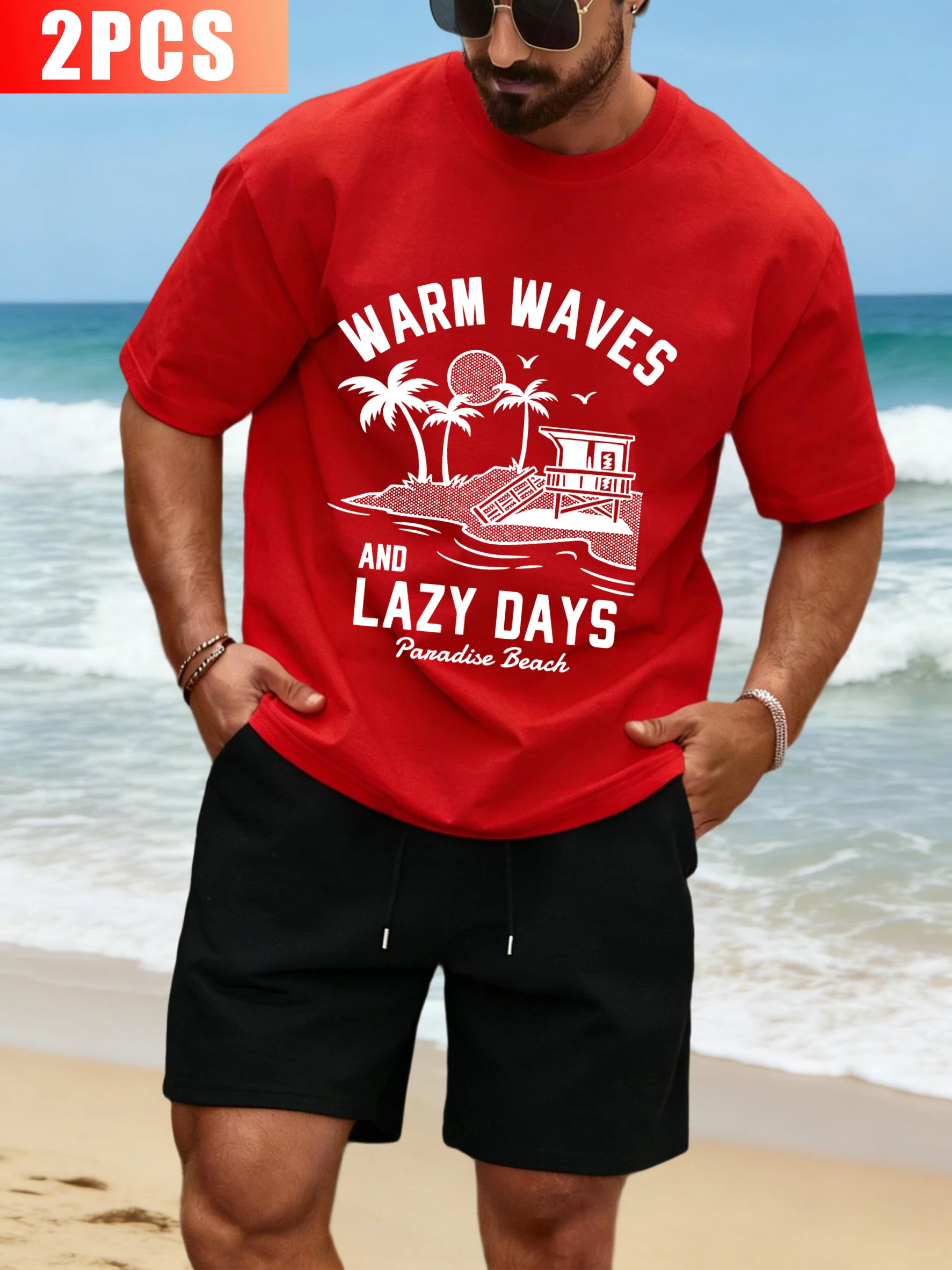 Warm Waves Anf Lazy Days Print T-Shirt Set Men Summer Cotton Tee All-Match Drawstring Pants O-Neck Loose Unisex Colour Streetset
Warm Waves Anf Lazy Days Print T-Shirt Set Men Summer Cotton Tee All-Match Drawstring Pants O-Neck Loose Unisex Colour Streetset
